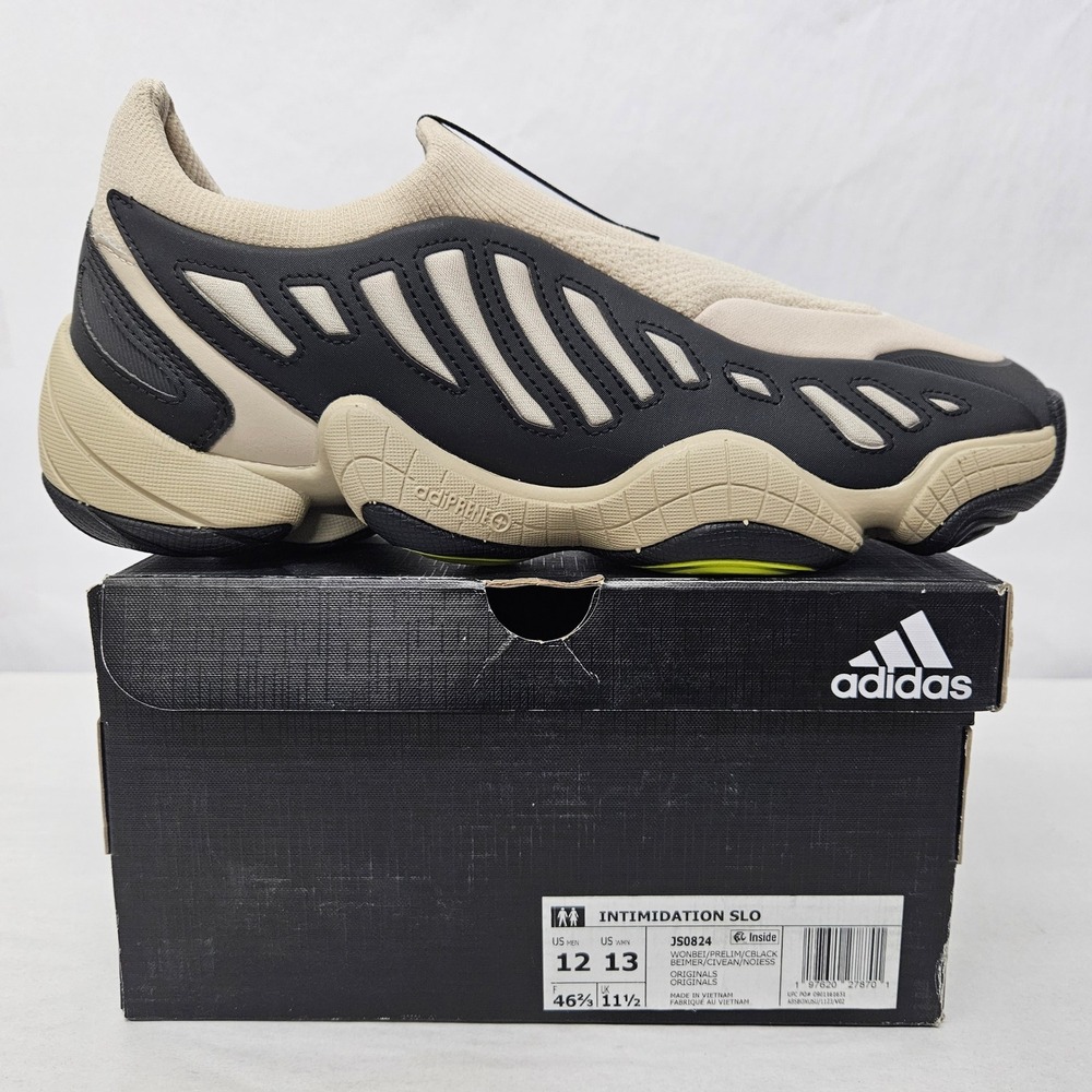 Adidas Intimidation SLO Slip-On Shoes JS0824 Wonder Beige Black Mens Size 12